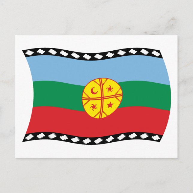 Carte postale du drapeau mapuche (Devant)