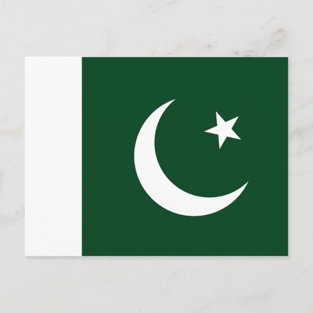 Carte postale du drapeau pakistanais (Devant)