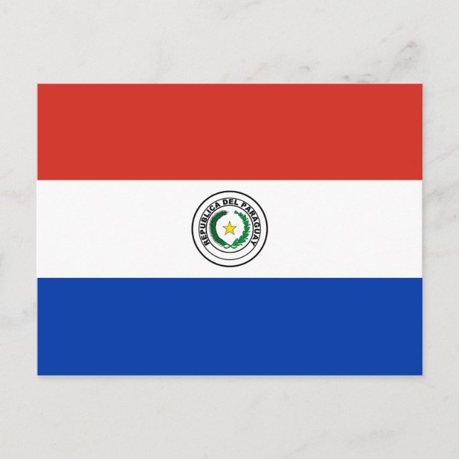 Carte postale du drapeau paraguayen (Devant)