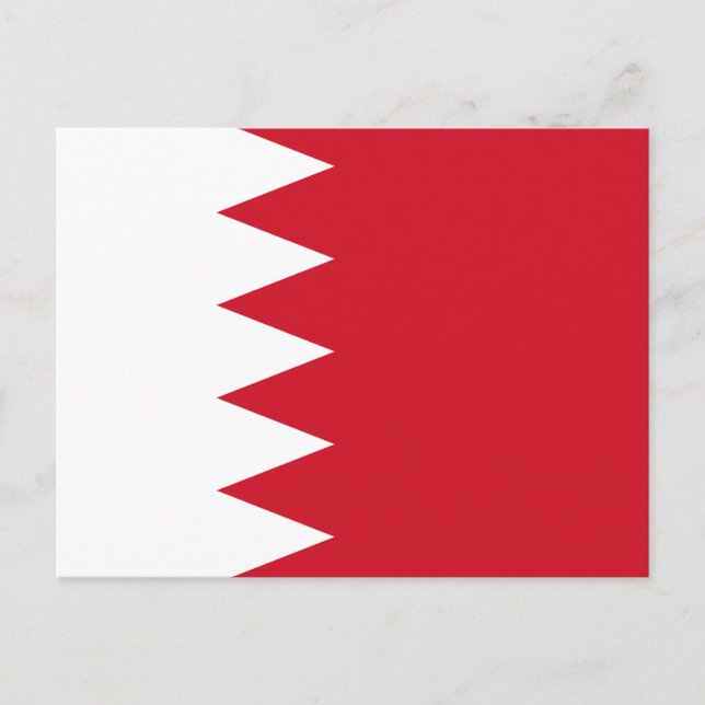 Carte postale du drapeau patriotique de Bahreïn (Devant)