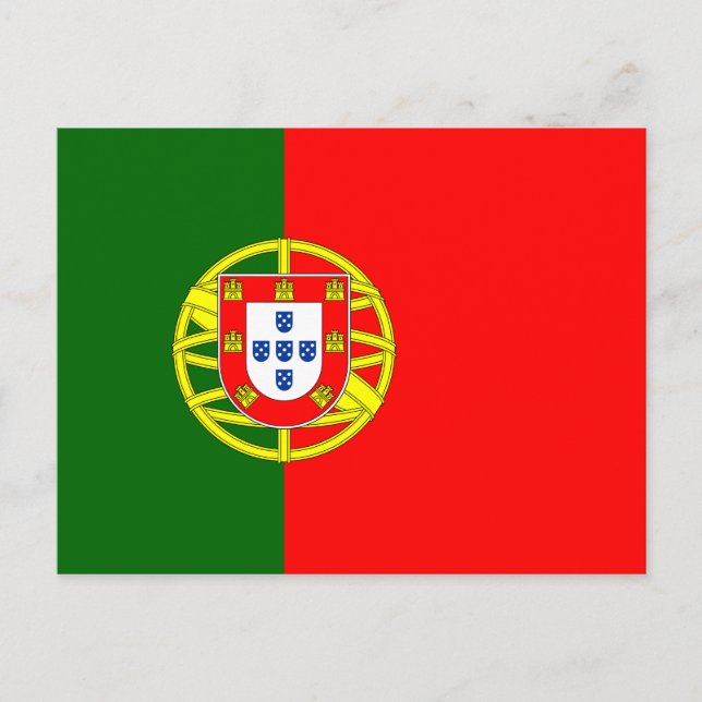 Carte postale du drapeau portugais (Devant)