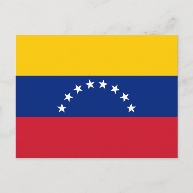 Carte postale du drapeau vénézuélien (Devant)