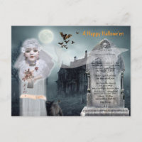 Carte postale du Fantôme de la Mariée Poupée Antiq