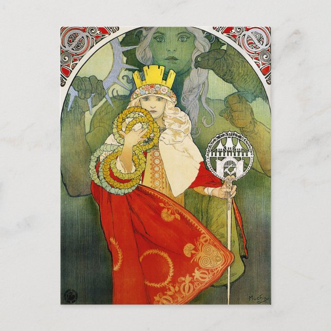 Carte postale du festival Alphonse Mucha Sokol (Devant)