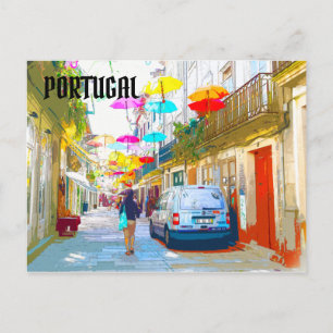 Carte postale du Festival du Parapluie de Portugal