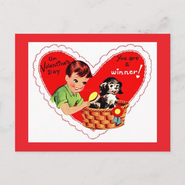 Carte postale du gagnant de la Saint-Valentin (Devant)