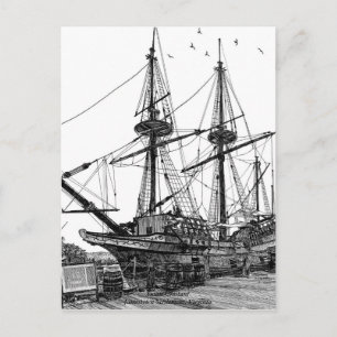 Carte postale du grand voilier Susan Constant