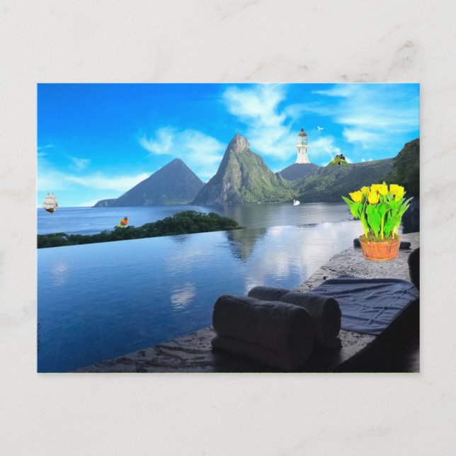 Carte postale du Jade Mountain Resort (Devant)