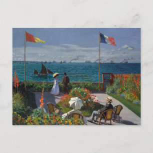 Carte postale du Jardin à Sainte-Adresse par Monet