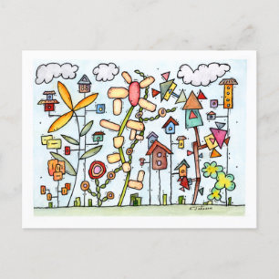 Carte postale du jardin d'été