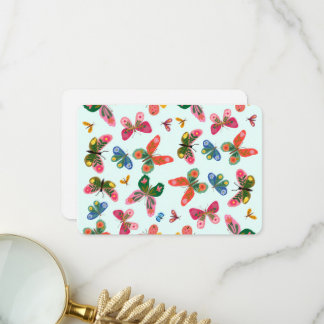 Carte postale du jardin papillon coloré