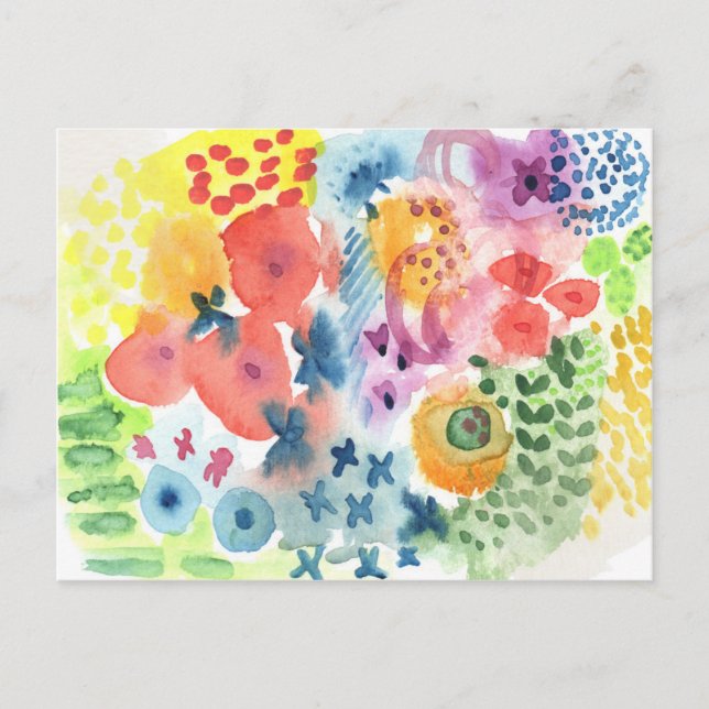Carte postale du jardin Watercolor (Devant)