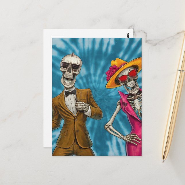 Carte postale du jour des fashionistas morts (Devant/Arrière en situation)