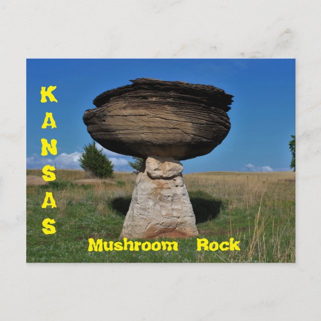 Carte postale du Kansas Mushroom Rock Park (Devant)