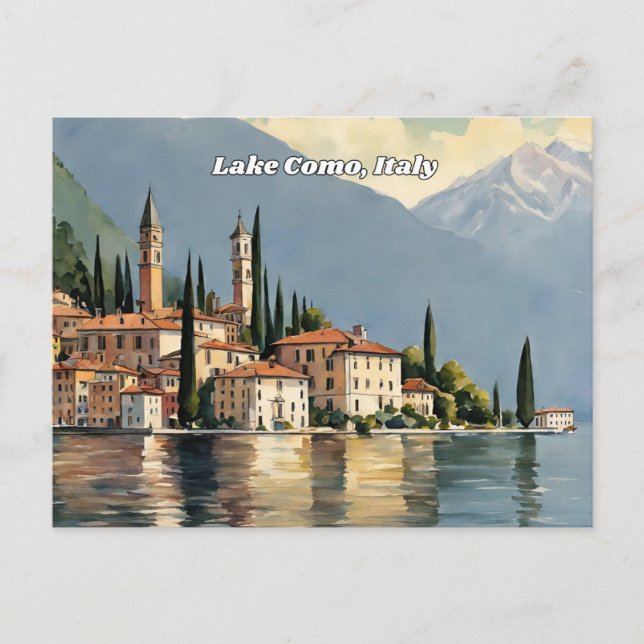 Carte postale du lac de Côme Italie (Devant)