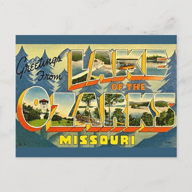 Carte postale du lac des Ozarks  (Devant)