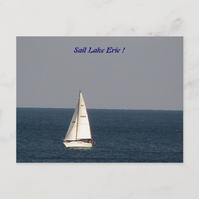 Carte postale du lac Érié (Devant)