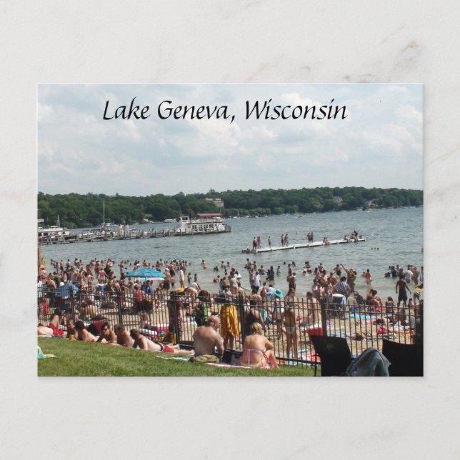 Carte postale du lac Léman, Wisconsin (Devant)