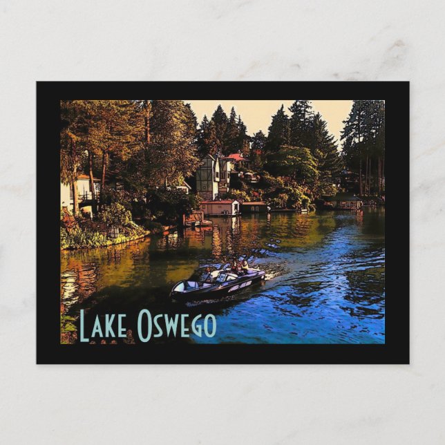 Carte postale du lac Oswego (Devant)