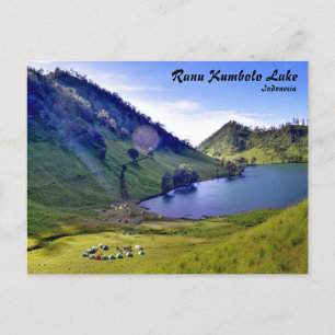 Carte postale du lac Ranu Kumbolo en Indonésie