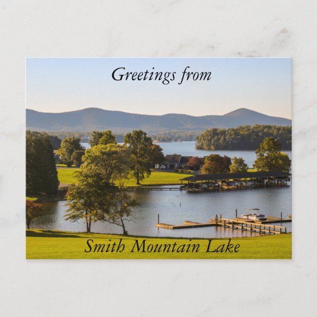 Carte postale du lac Smith Mountain (Devant)