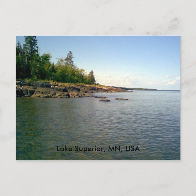 Carte postale du lac Supérieur, MN, États-Unis (Devant)