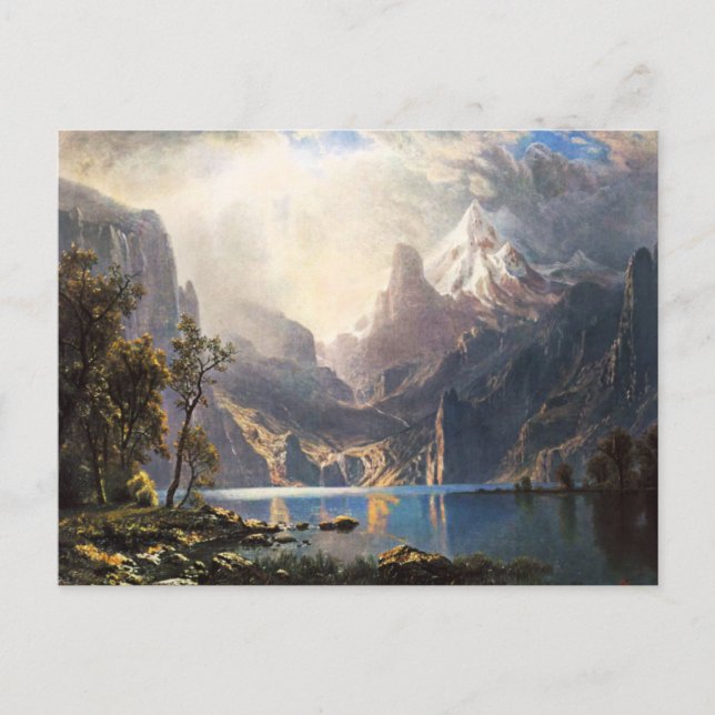Carte postale du lac Tahoe de Bierstadt (Devant)