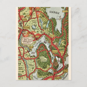 Carte postale du lac Unden en Suède