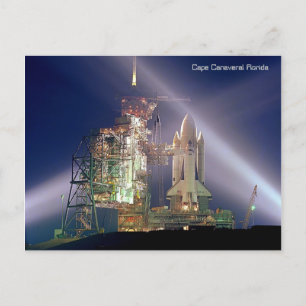 Carte postale du lancement de fusée à Cap Canavera