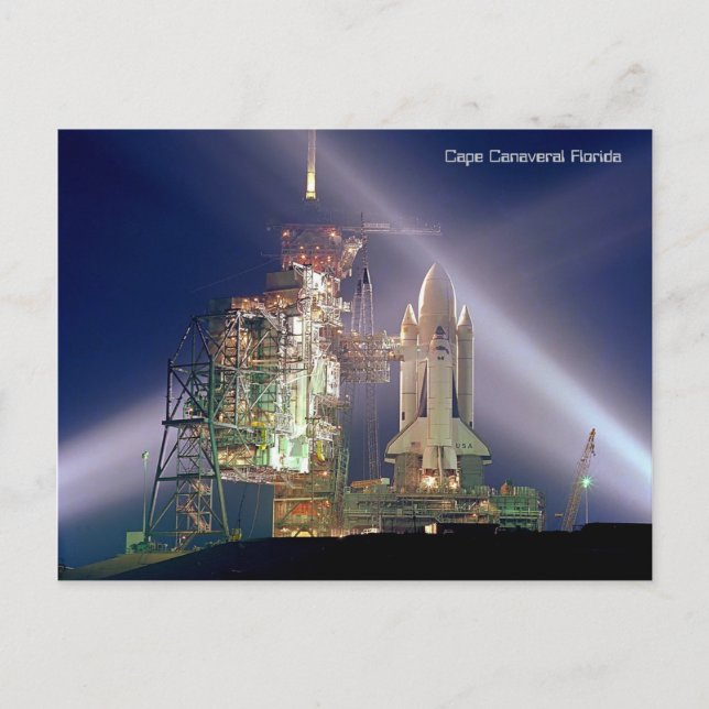 Carte postale du lancement de fusée à Cap Canavera (Devant)