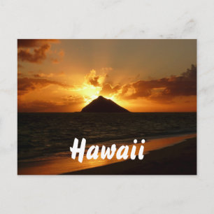 Carte postale du lever du soleil d'Hawaii