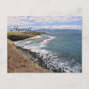 Carte postale du littoral d'Hawaii