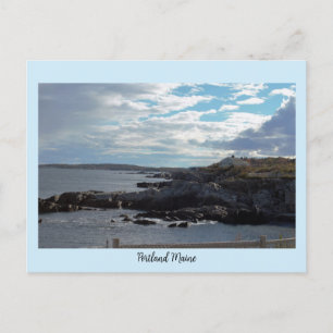 Carte postale du littoral du Maine Portland