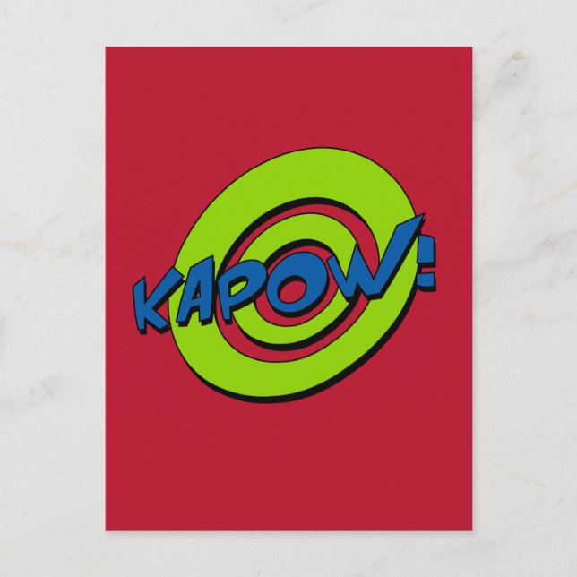 Carte postale du livre de bande dessinée Kapow (Devant)