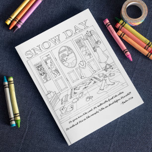 Carte postale du livre de coloriage du jour de nei