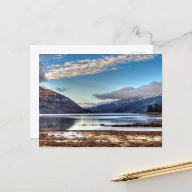 Carte postale du Loch Long, Arrochar, Écosse (Devant/Arrière en situation)