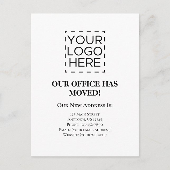 Carte postale du logo de l'entreprise Moving Faire (Devant)