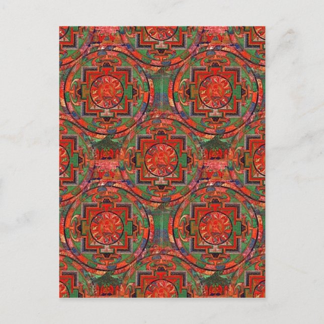 Carte postale du mandala tibétain (Devant)