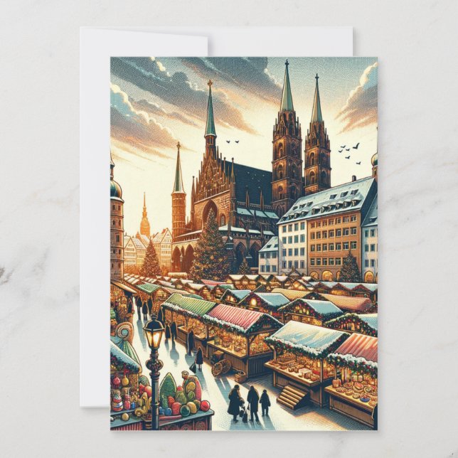Carte postale du marché de Noël enchanteur de Nure (Devant)