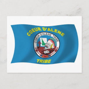 Carte postale du mât du drapeau de Coeur d'Alene