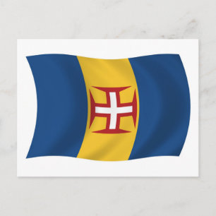 Carte postale du mât du drapeau de Madère