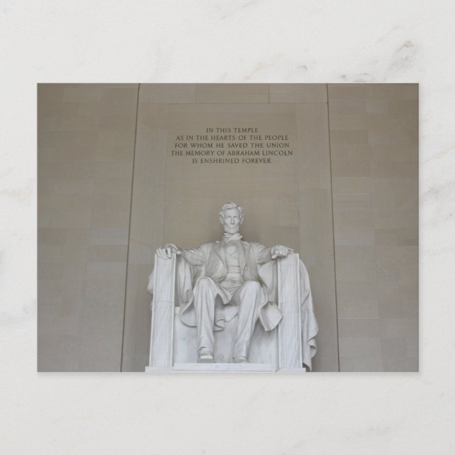 Carte postale du Mémorial de Lincoln Washington DC (Devant)