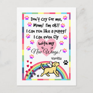 Carte postale du mémorial de trot du Labrador jaun