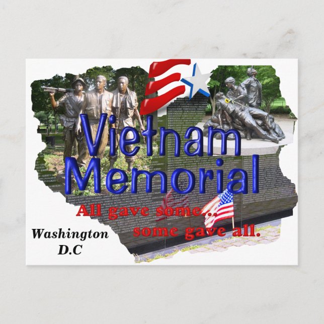 Carte postale du mémorial du Vietnam (Devant)