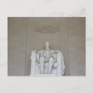 Carte postale du Mémorial Lincoln Washington DC Vo
