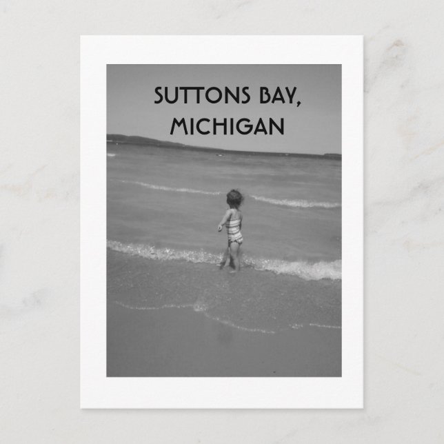 Carte postale du Michigan de baie de Suttons (Devant)