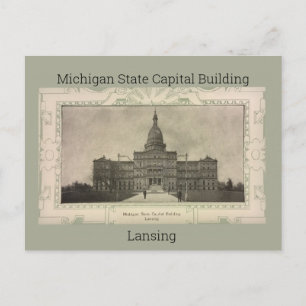 Carte postale du Michigan State Capital Building (