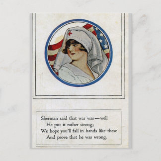 Carte postale du militaire/de l'infirmière