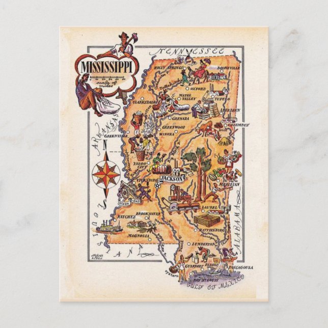 Carte postale du Mississippi (Devant)