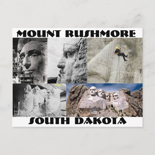 Carte postale du Mont Rushmore, Dakota du Sud (Devant)